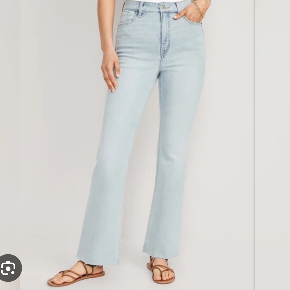Old Navy Higher High-Waisted Cut-Off Flare Jeans